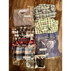 Mens Dress Shirt 9 Piece Bundle Medium